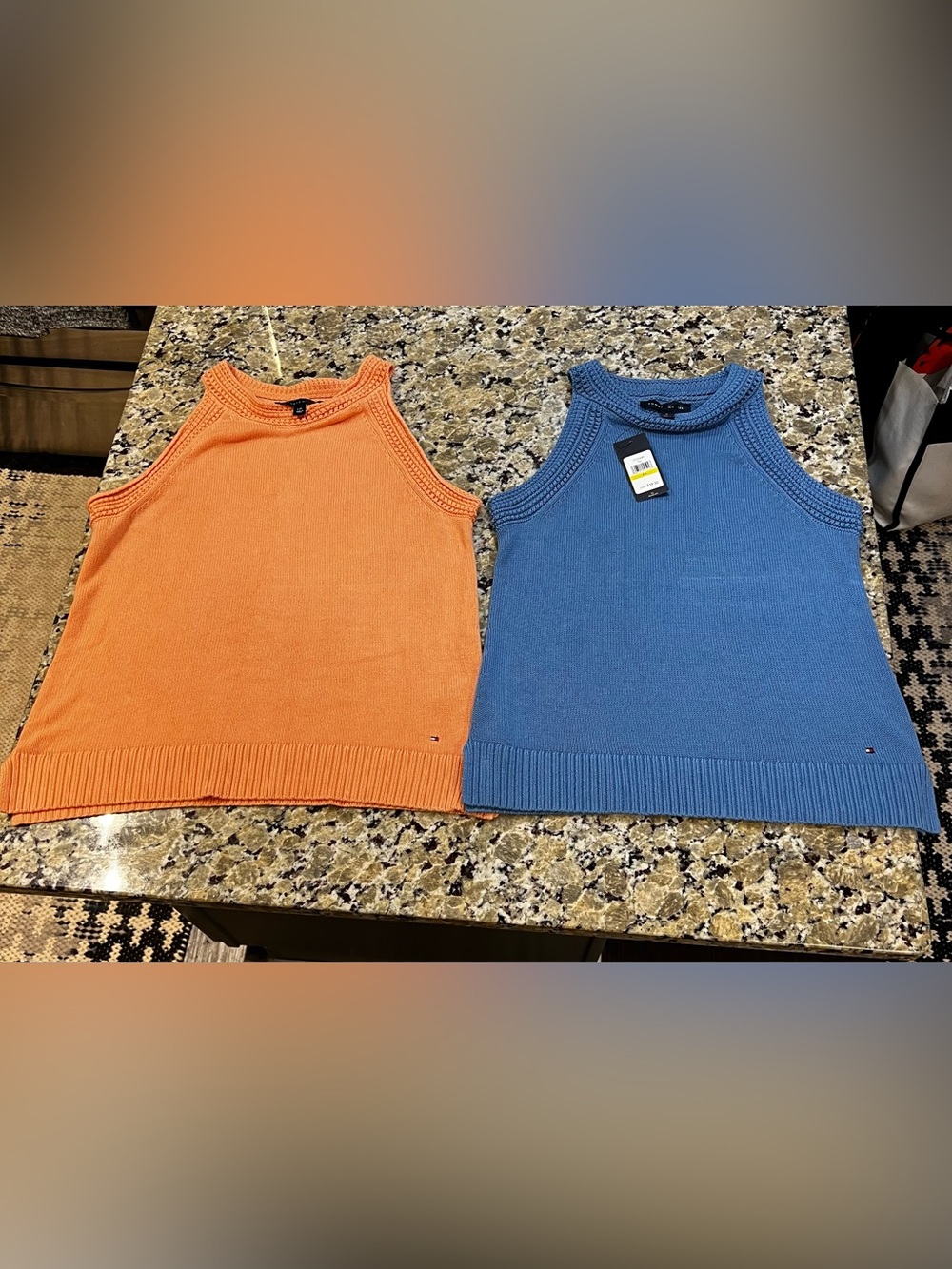 Set of 2 Tommy Hilfiger Sleeveless Halter Knit Tank Tops